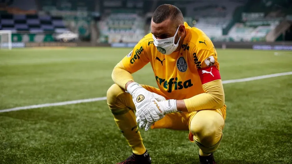 O goleiro Weverton foi o destaque do Verdão na partida de volta das semifinais. Foto: Staff Images/Conmebol