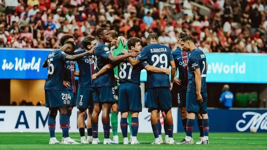 Elenco no Paris Saint-Germain no Super Mundial – Foto: Reprodução/PSG