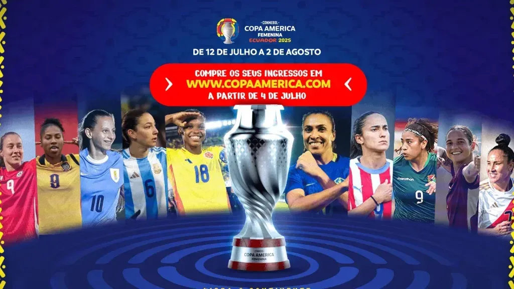 Divulgação de ingressos para a Copa América Feminina 2025