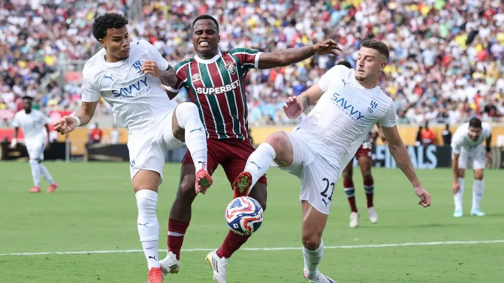 Fluminense x Al-Hilal se enfrentando pelo Mundial de Clubes. (Photo by Alex Grimm/Getty Images)