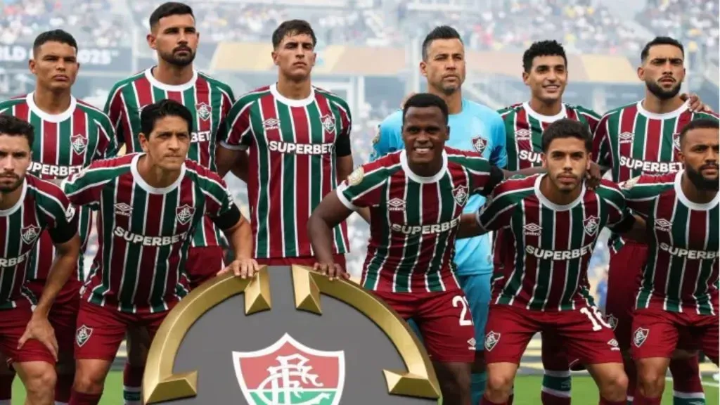 Time do Fluminense durante o Super Mundial – Foto: Buda Mendes/Getty Images