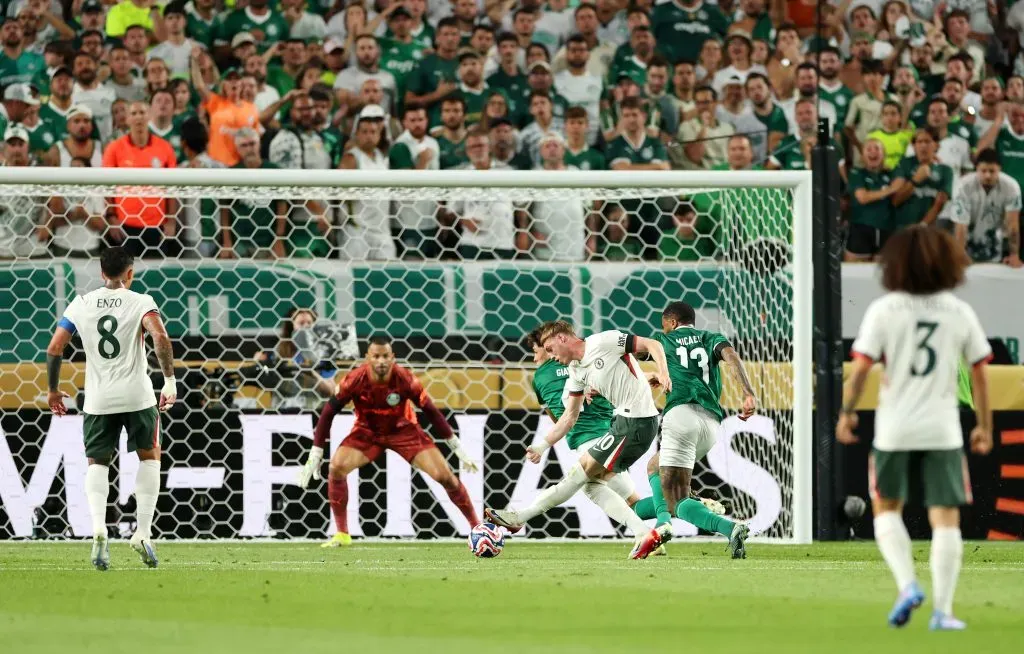Palmer anotou seu único gol no Mundial contra o Verdão. Foto: Luke Hales/Getty Images
