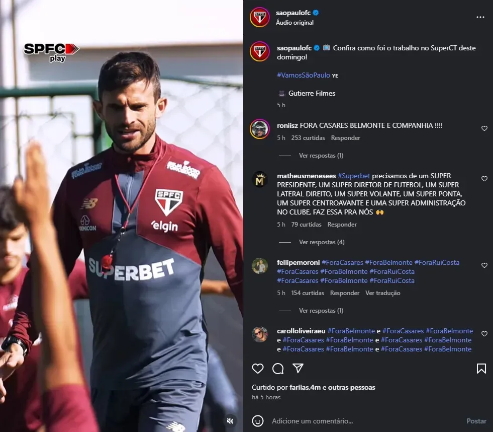 Print das redes sociais/São Paulo