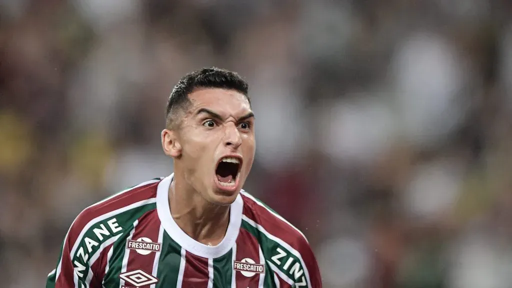 Kevin Serna jogador do Fluminense comemora seu gol, Foto: Thiago Ribeiro/AGIF