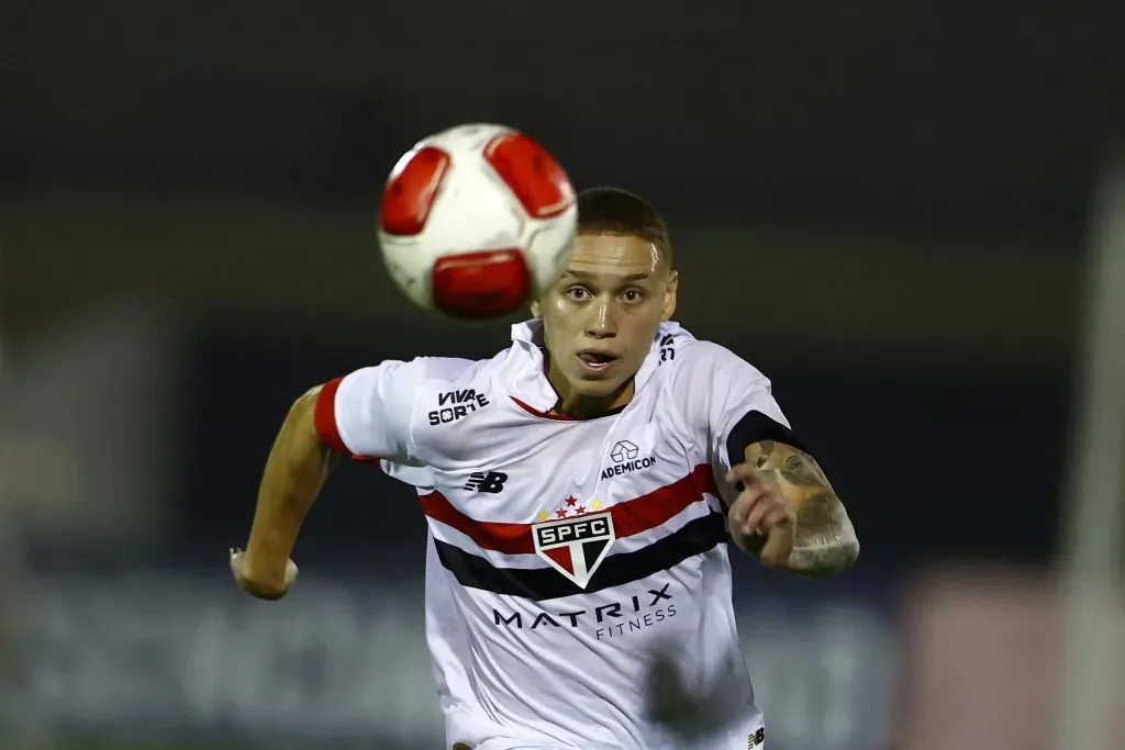 MAIK jogador do Sao Paulo durante partida contra o Criciuma no estadio Fonte Luminosa pelo campeonato Copa Sao Paulo 2025. Foto: Thiago Calil/AGIF