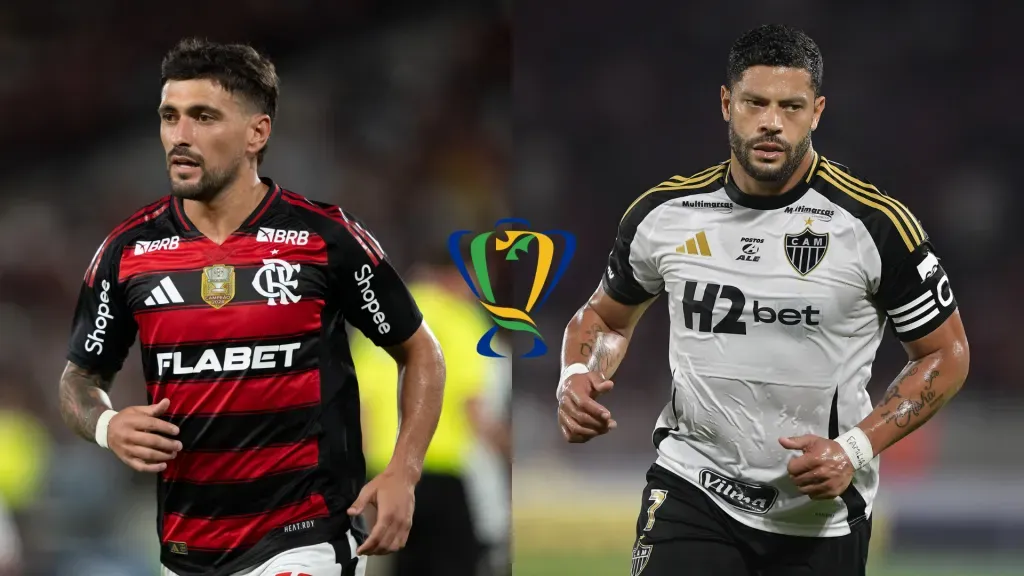 Arrascaeta do Flamengo e Hulk do Atlético-MG – Foto: AGIF