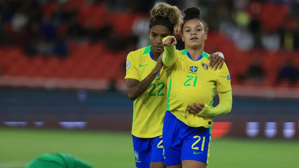 Dudinha e Luany na Copa América 2025. (Photo by Franklin Jacome/Getty Images)