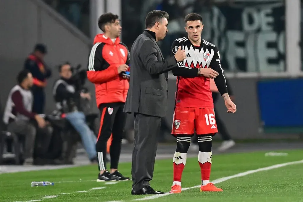 Bustos não vem sendo bem aproveitado no River. Foto: Hernan Cortez/Getty Images