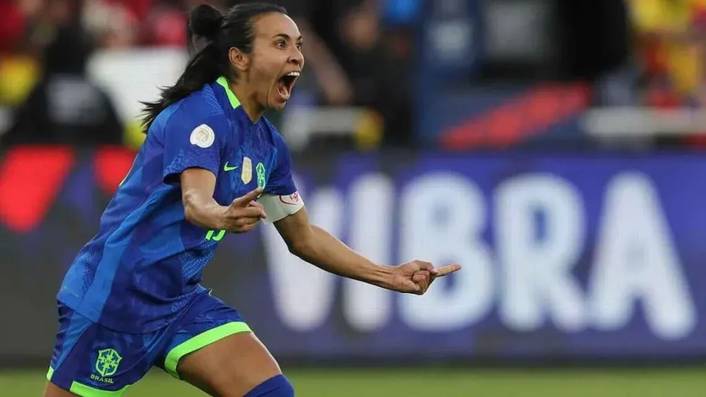 Marta celebra gol em final. Foto: Lívia Villas Boas/CBF