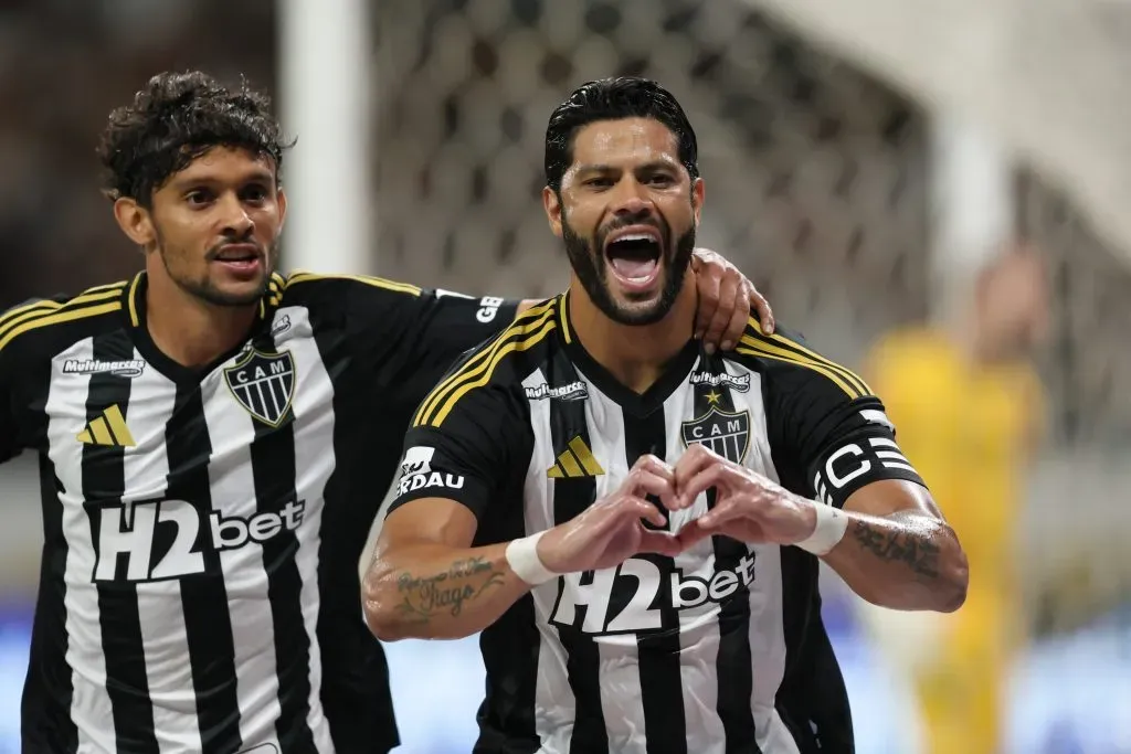 Hulk jogador do Atletico-MG comemora seu gol durante partida contra o Itabirito no estadio Mineirao pelo campeonato Mineiro 2025. Foto: Gilson Lobo/AGIF