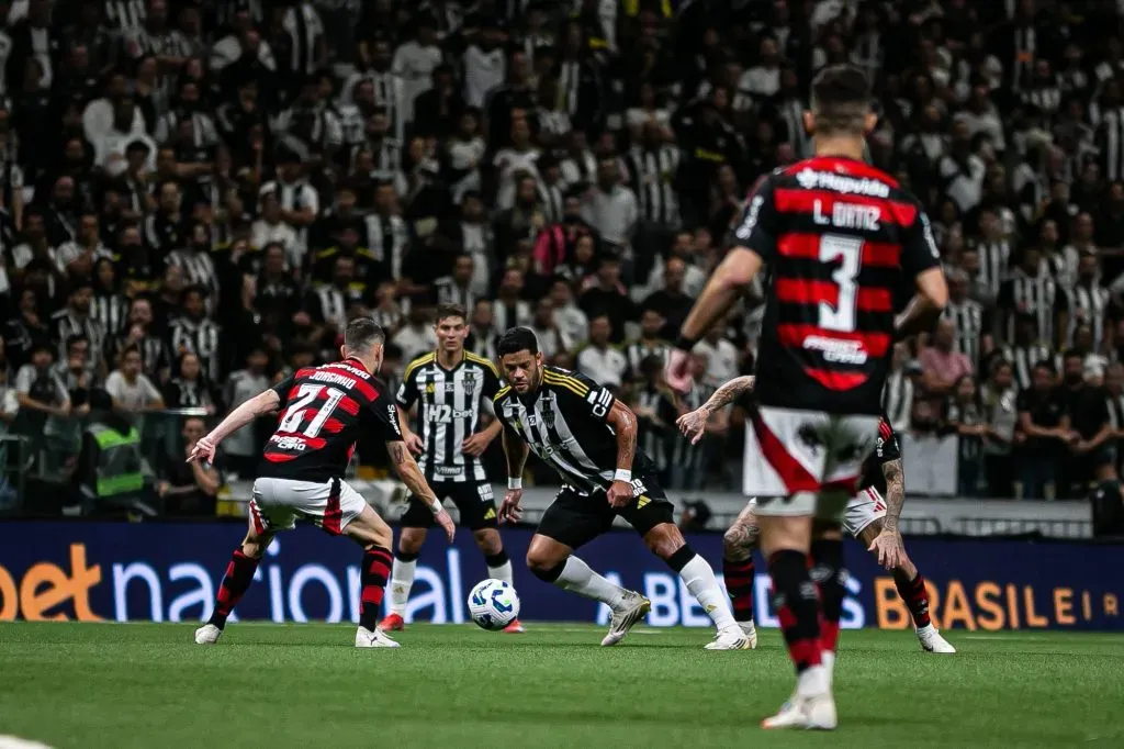 MG – BELO HORIZONTE – 06/08/2025 – COPA DO BRASIL 2025, ATLETICO-MG X FLAMENGO – Hulk jogador do Atletico-MG durante partida contra o Flamengo no estadio Arena MRV pelo campeonato Copa Do Brasil 2025. Foto: Fernando Moreno/AGIF
