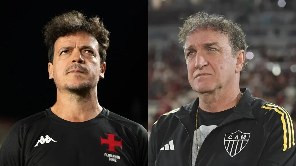 Fernando Diniz e Cuca. Fotos: Jorge Rodrigues/AGIF e Thiago Ribeiro/AGIF.