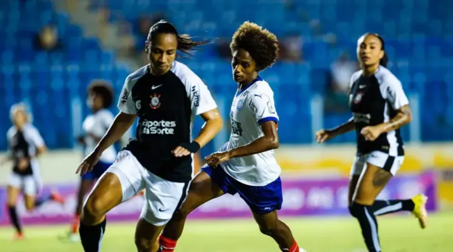 O Corinthians venceu o Bahia por 2 a 1 no jogo de ida das quartas do Brasileirão Feminino. (Foto: Letícia Martins/EC Bahia)