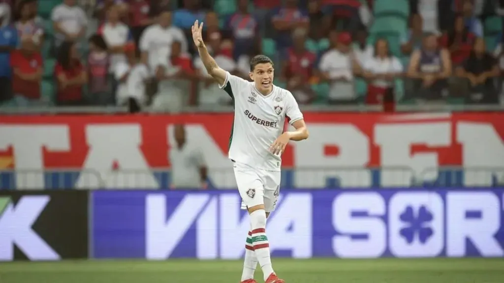 Davi Schuindt em campo pelo Fluminense contra o Bahia pelo Campeonato Brasileiro (Foto: Marcelo Gonçalves/FFC)