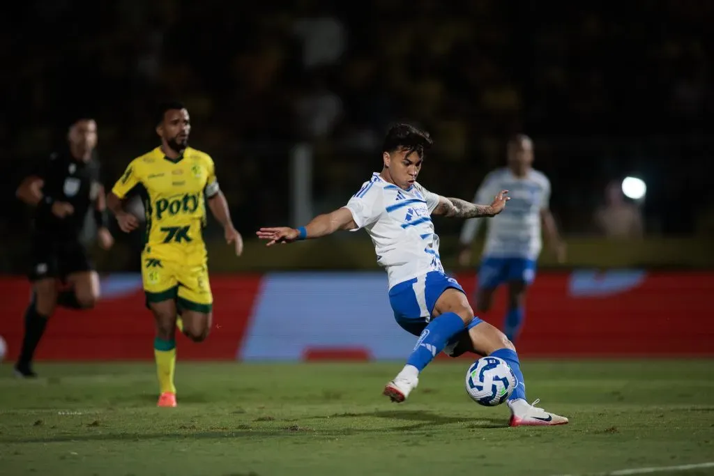 Kaio Jorge marcou o único gol do Cruzeiro no empate com o Mirassol. Foto: Vinicius Silva/AGIF