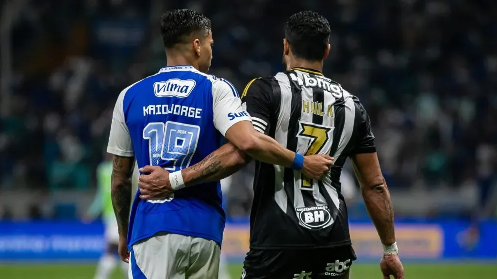 Hulk jogador do Atletico-MG durante partida contra o Cruzeiro no estadio Mineirao pelo campeonato Brasileiro A 2025. Foto: Fernando Moreno/AGIF