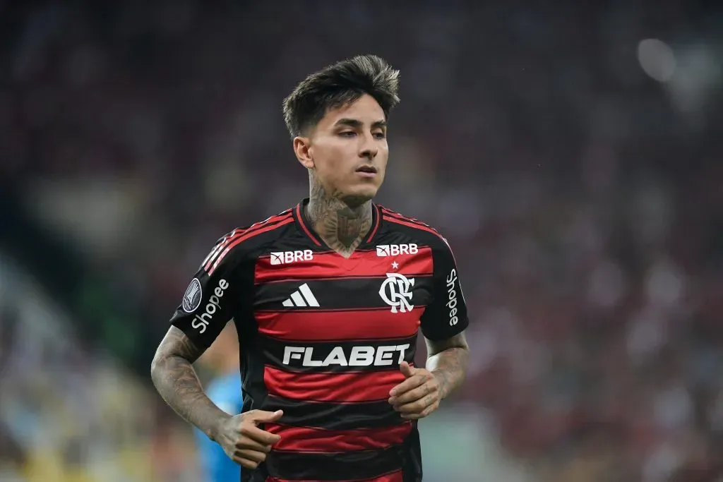 Pulgar está próximo de retorno de lesão no Flamengo. Foto: Thiago Ribeiro/AGIF