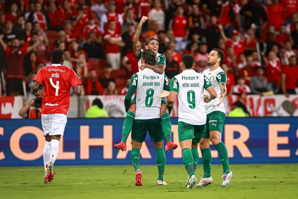 Facundo Torres jogador do Palmeiras comemora seu gol – Foto: Maxi Franzoi/AGIF