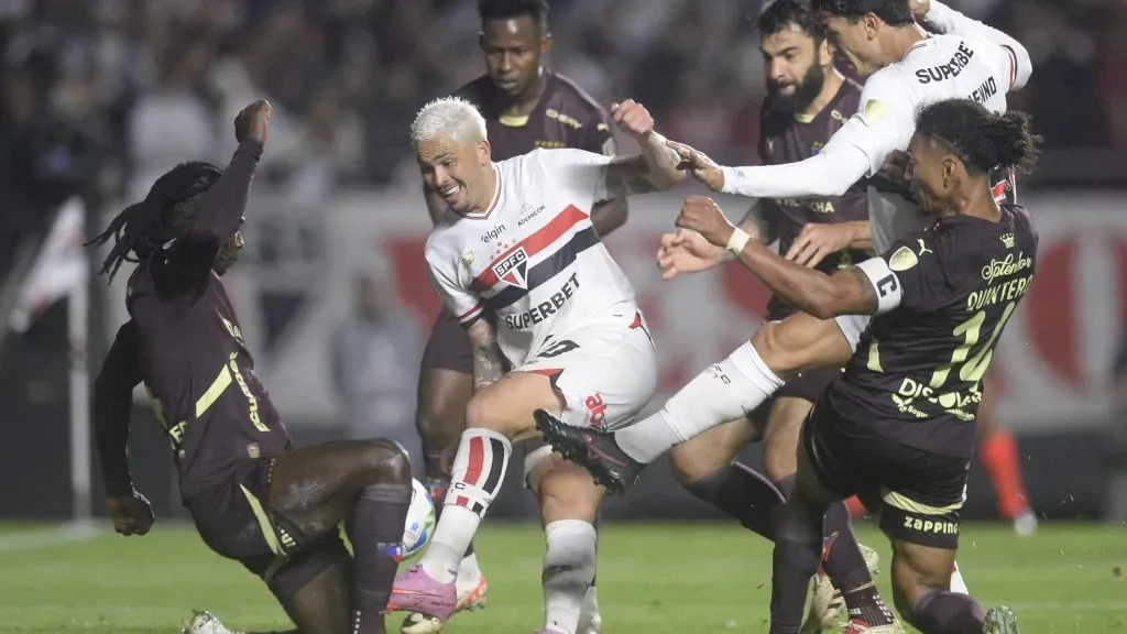Luciano jogador do Sao Paulo durante partida contra o LDU no estadio Morumbi pelo campeonato Copa Libertadores 2025. Foto: Alan Morici/AGIF