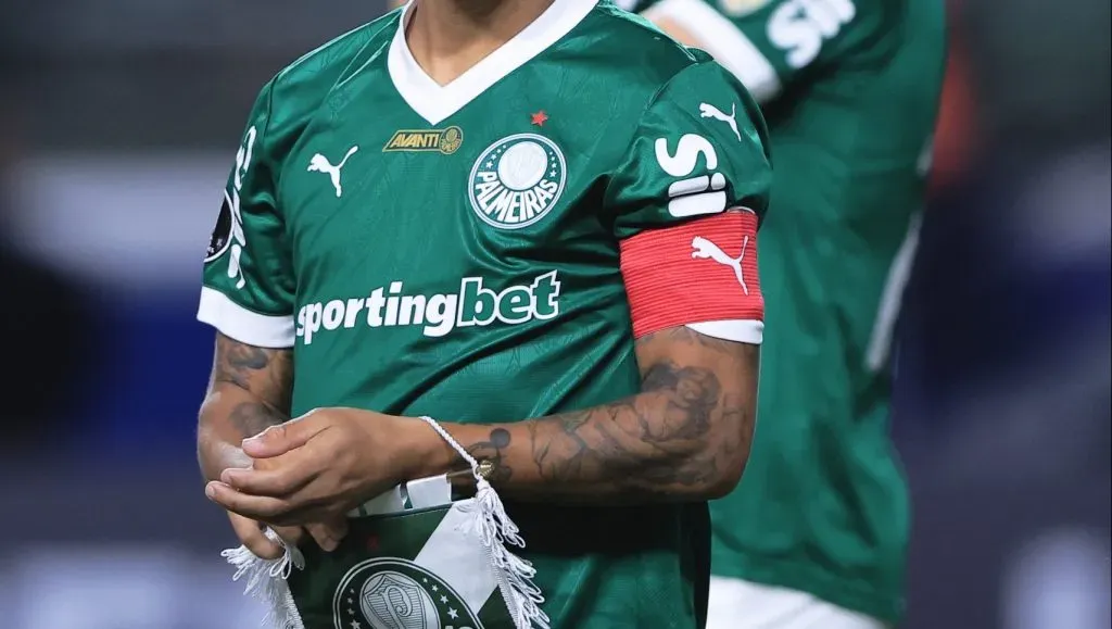 Marcos Rocha jogador do Palmeiras durante partida contra o Bolivar no estadio Arena Allianz Parque pelo campeonato Copa Libertadores 2025. Foto: Ettore Chiereguini/AGIF