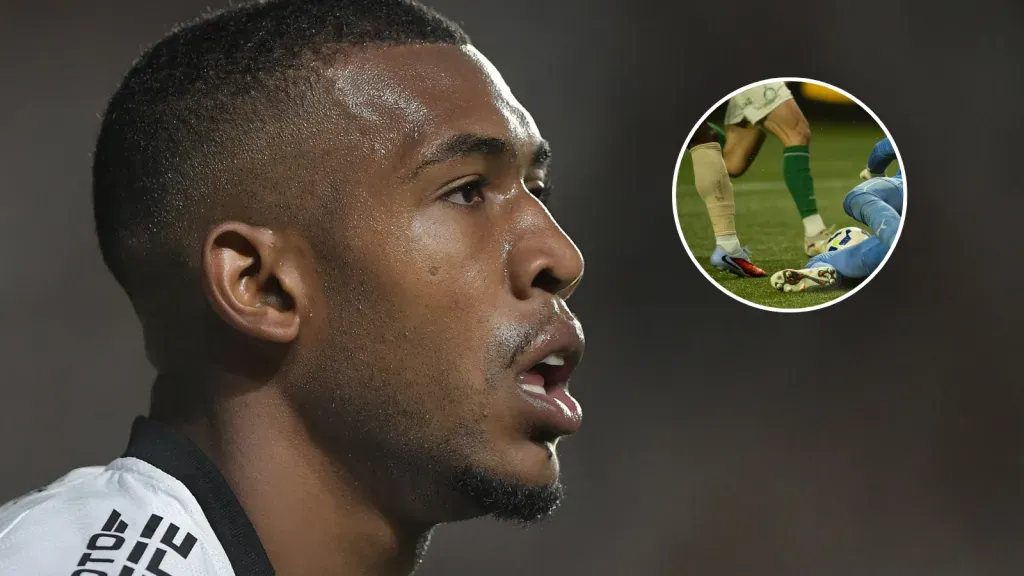 Lance de pênalti não marcado em Rayan gera reclamação em Palmeiras x Vasco.