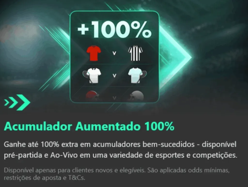 bet365 acumulador aumentado 100%