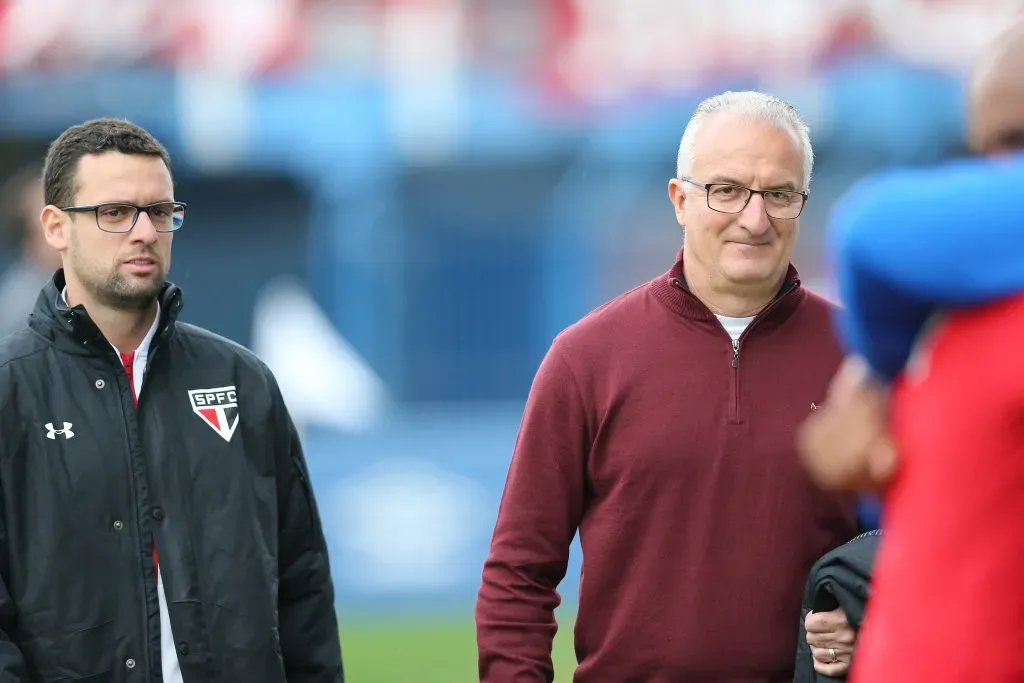 Lucas Silvestre e Dorival Junior quando estavam no São Paulo, rival do Corinthians – Foto: Cristiano Andujar/AGIF