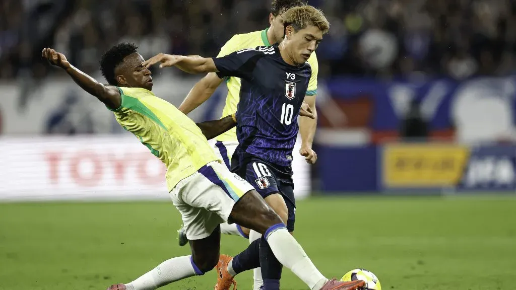 Vini Jr. em ação no duelo contra o Japão – FOTO: @RAFAELRIBEIRORIO I CBF