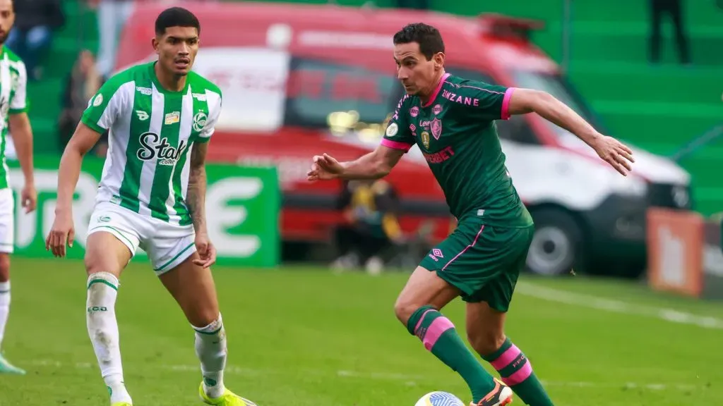 Ganso jogador do Fluminense durante partida contra o Juventude no estadio Alfredo Jaconi pelo campeonato Brasileiro A 2024. Foto: Luiz Erbes/AGIF