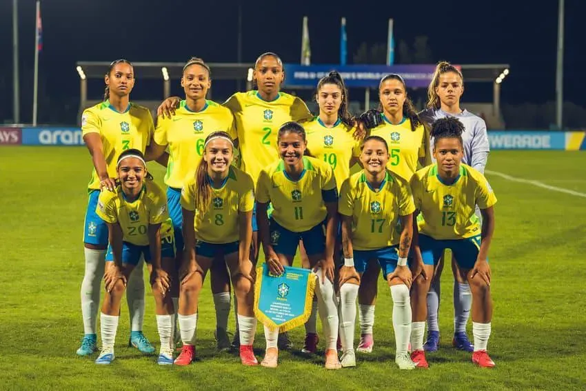 Seleção Sub-17 antes da partida. Foto: Fabio Souza/CBF