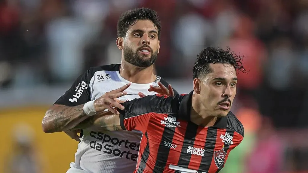 Yuri Alberto jogador do Corinthians durante partida contra o Vitoria no estadio Barradao pelo campeonato Brasileiro A 2025. Foto: Jhony Pinho/AGIF