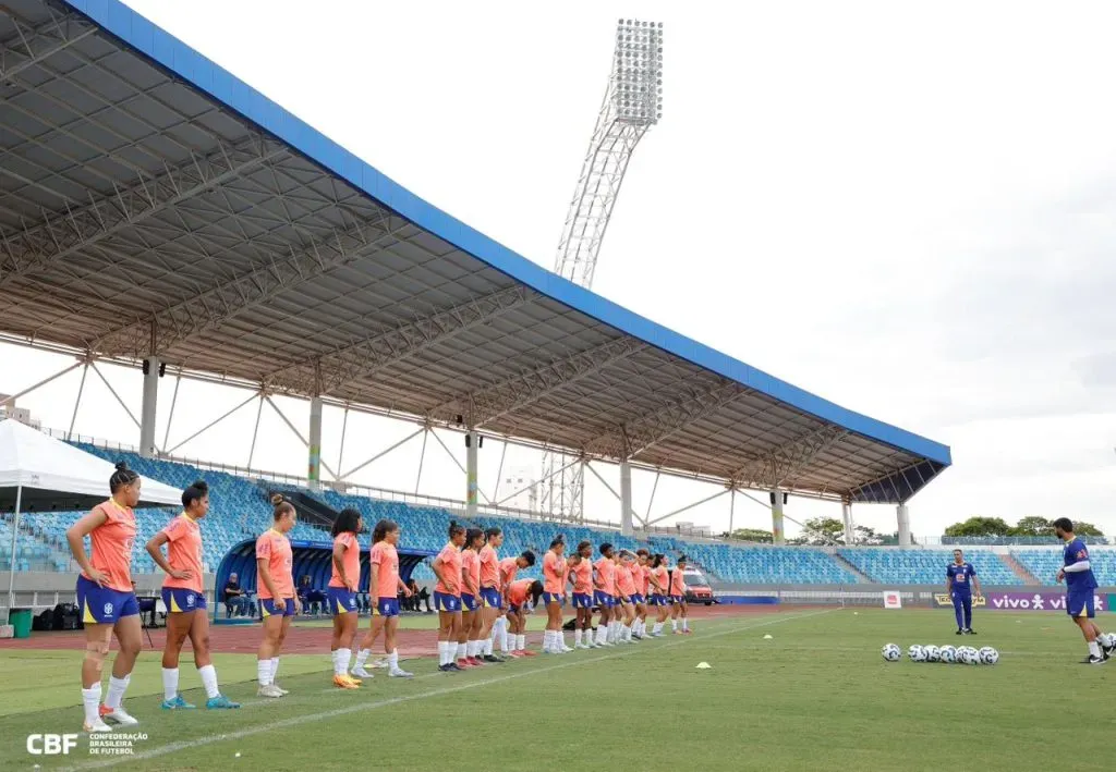 Seleção Sub-20 durante treino em preparação para amistoso contra o México. Foto: Rafael Ribeiro/CBF