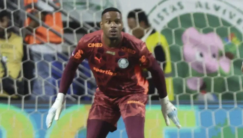 Carlos Miguel, goleiro do Palmeiras em partida pelo campeonato brasileiro (Foto: Alexandre Schneider/Getty Images)