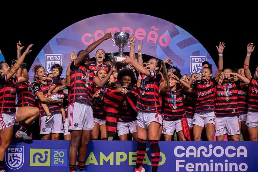 Atual campeão do Carioca Feminino. Foto: Paula Reis/Flamengo