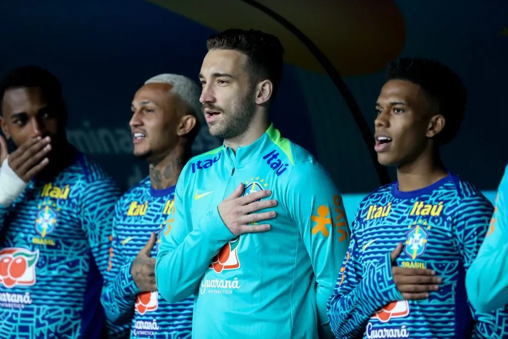 Leo Ortiz jogador da Selecao Brasileira durante a partida entre Brasil e Paraguai na Neo Quimica Arena em Sao Paulo (SP), pelas Eliminatorias da Copa do Mundo 2026. Foto: Marlon Costa/AGIF