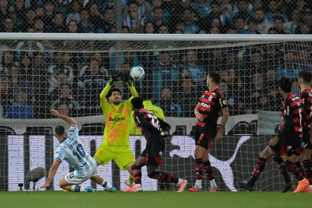 Rossi foi o grande personagem em Racing x Flamengo. Foto: Marcelo Endelli/Getty Images.