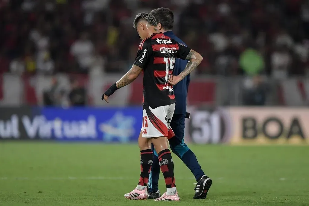 Carrascal jogador do Flamengo durante partida contra o Sport – Foto: Thiago Ribeiro/AGIF
