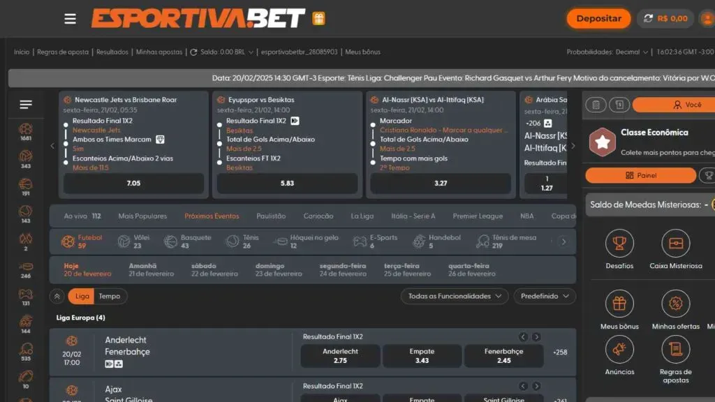 Na Esportiva.bet você tem pagamento antecipado se você apostar na vitória de um time e ele abrir 2 gols de vantagem