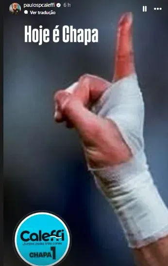 Postagem Paulo Caleffi. Foto: Reprodução/Instagram oficial Paulo Caleffi