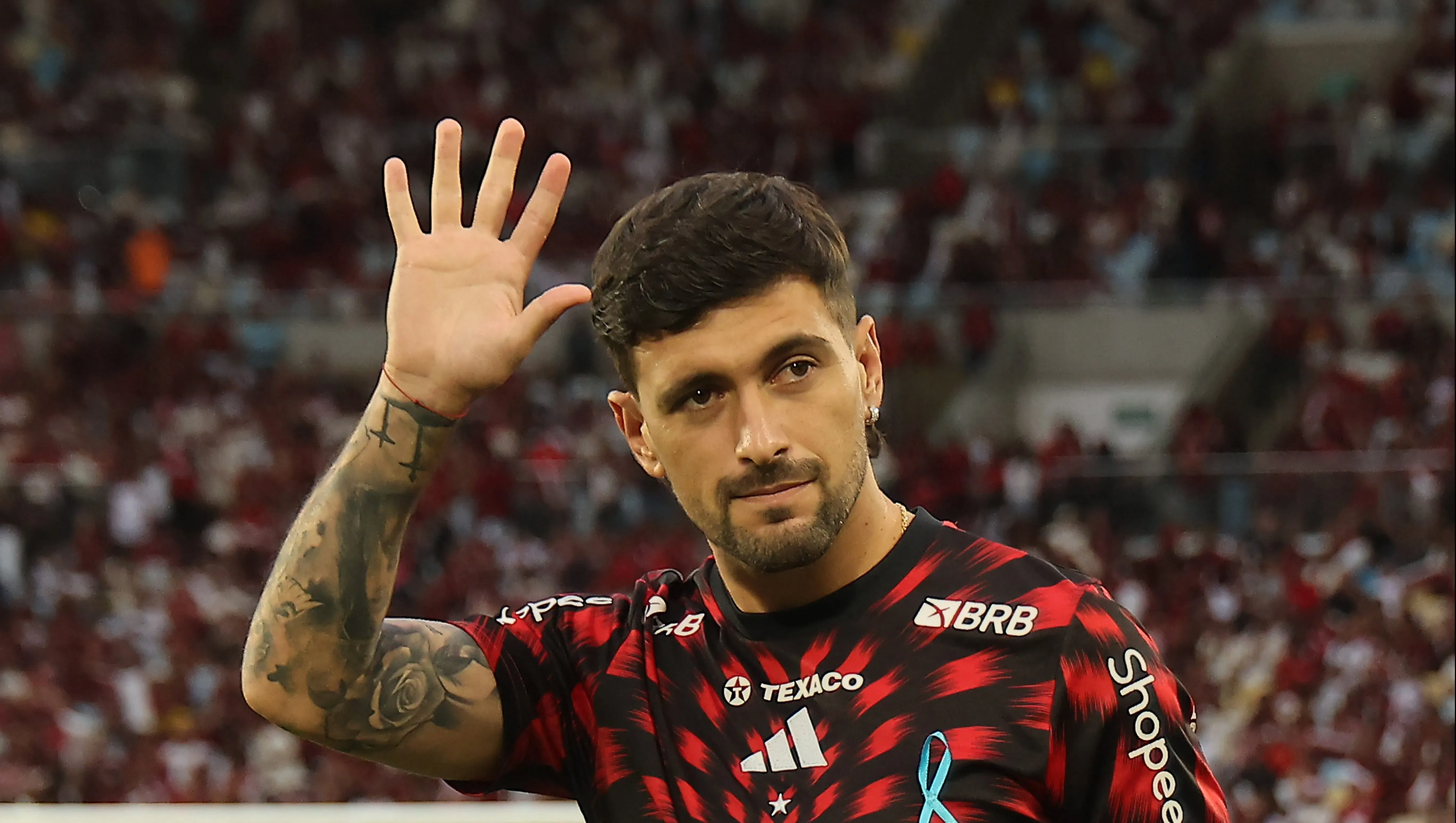 Arrascaeta renovou com Flamengo recentemente. Photo by Wagner Meier/Getty Images