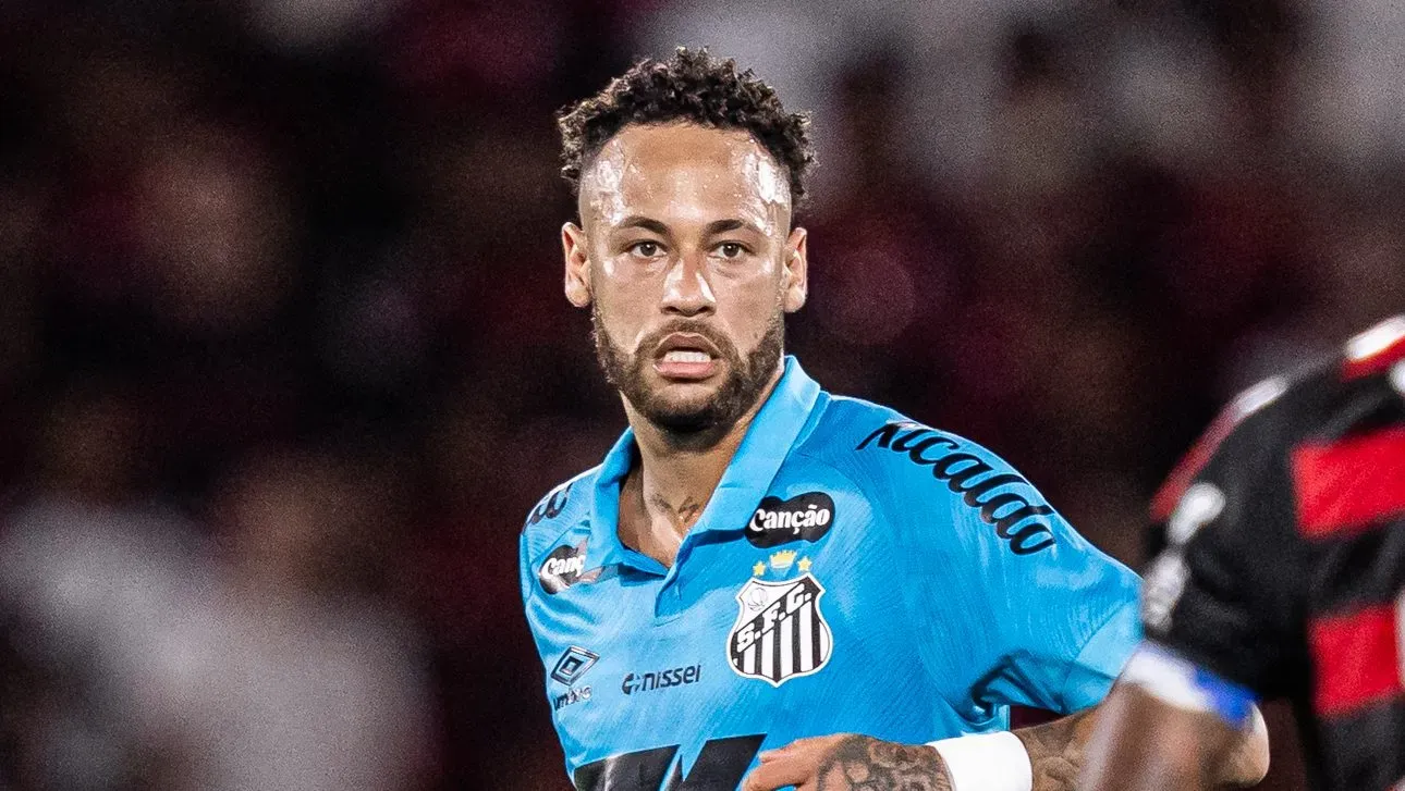 Neymar durante jogo contra o Flamengo no Maracanã. Foto: Raul Baretta/ Santos FC