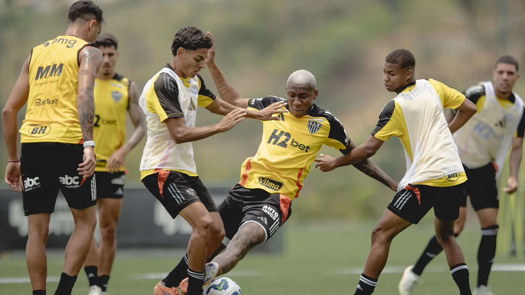 Elenco do Galo treina firme para encarar o Fortaleza – Foto: Pedro Souza / Atlético