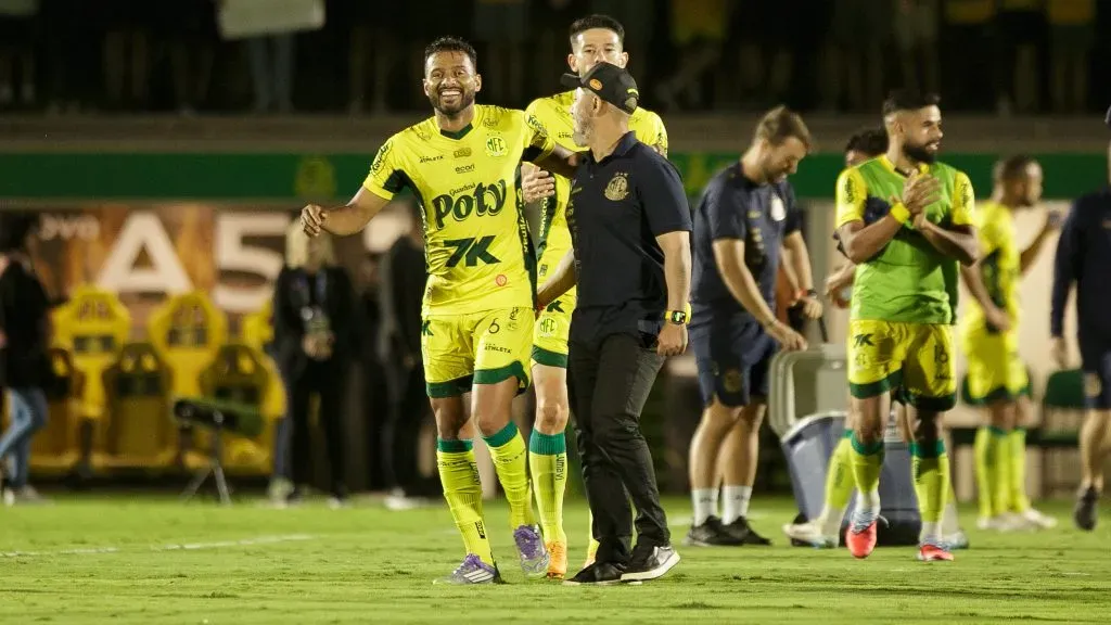 Reinaldo comemorando um de seus 11 gols na Série A. Foto: Vinicius Silva/AGIF
