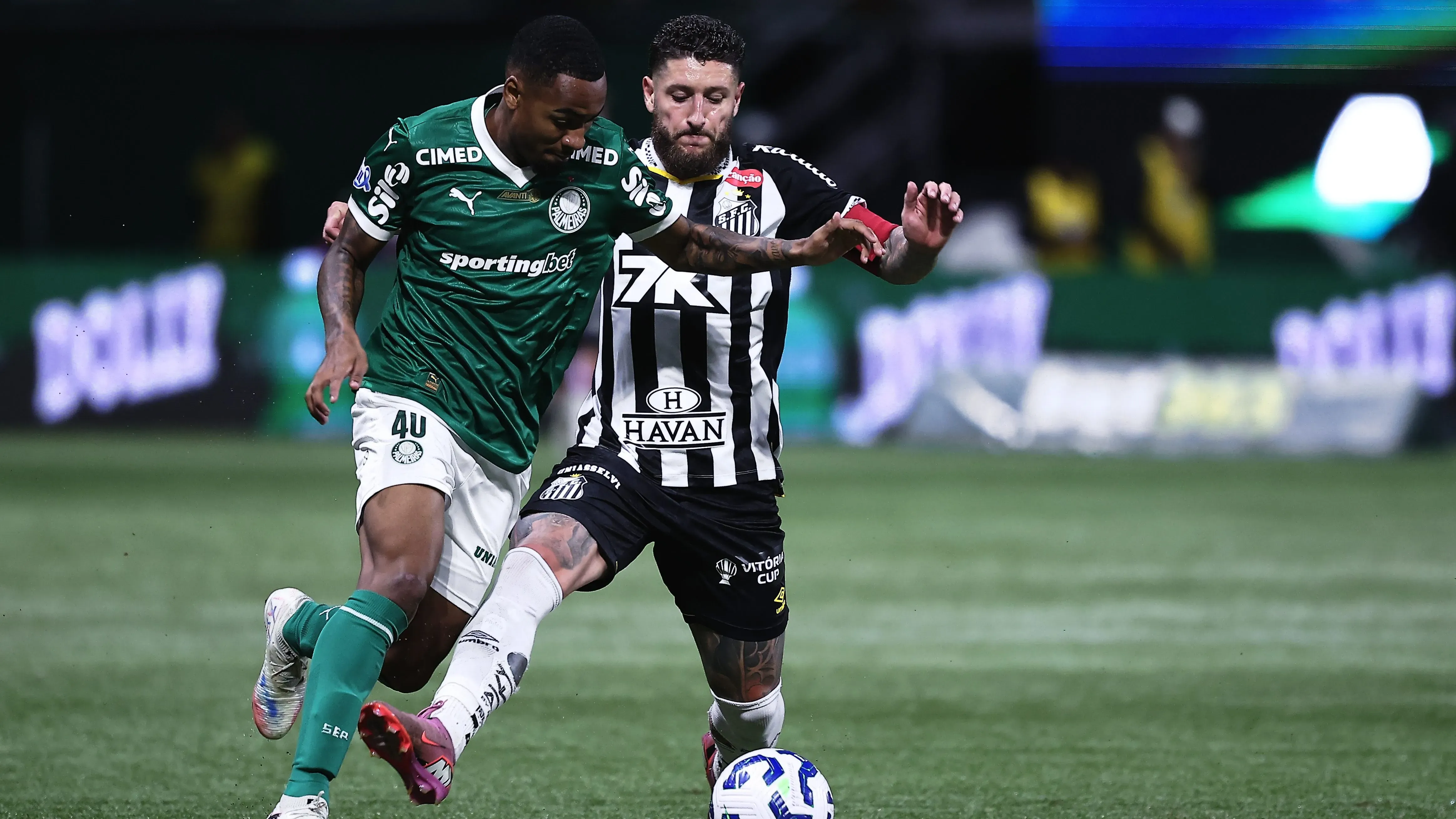 Santos x Palmeiras. Foto: Ettore Chiereguini/AGIF