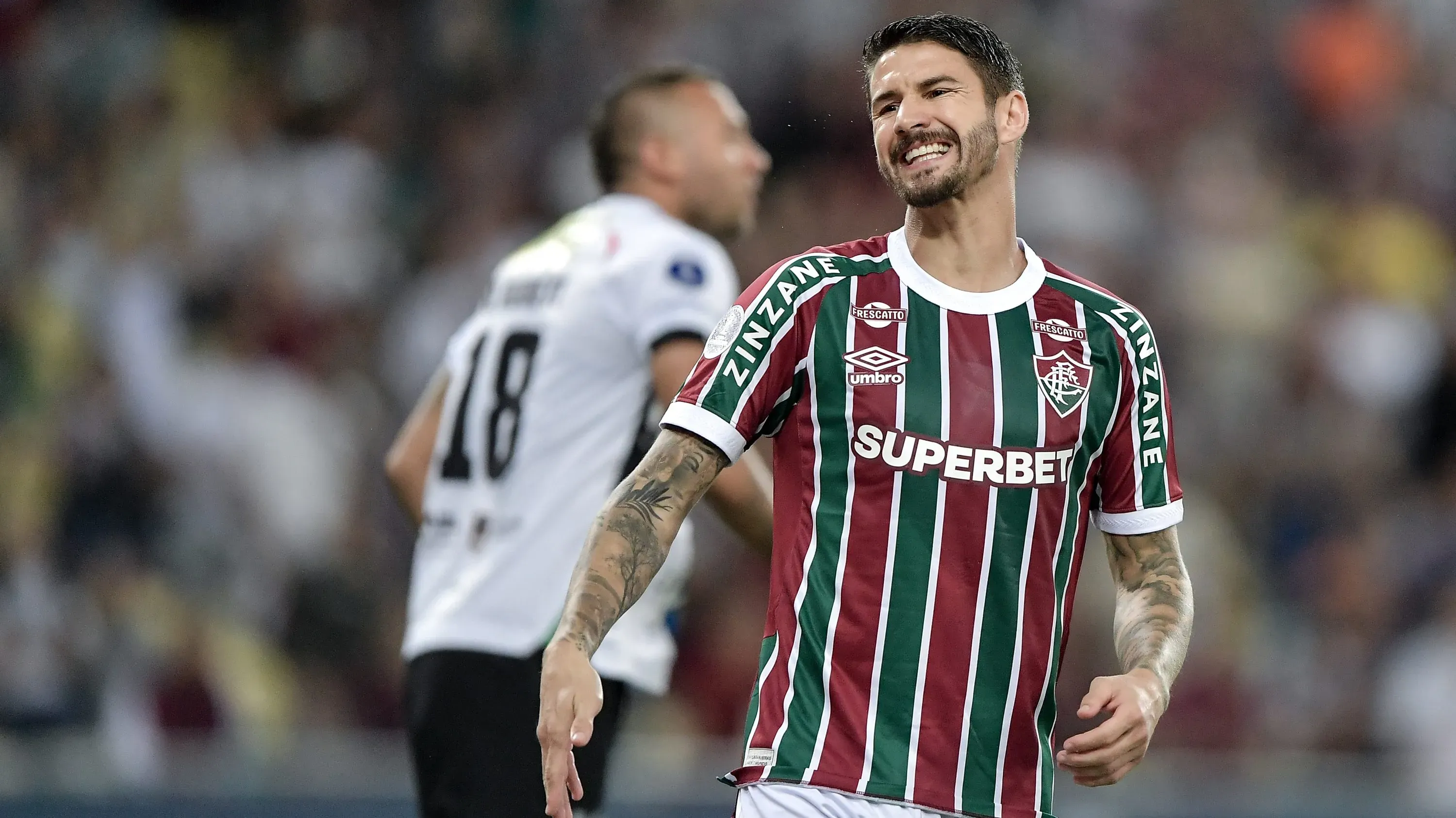 Everaldo jogador do Fluminense durante partida contra o Once Caldas no estadio Maracana pelo campeonato Copa Sul-americana 2025. Foto: Thiago Ribeiro/AGIF