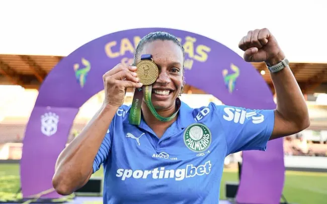 Rosana Augusto é campeã com as Palestrinas. Foto: Rebeca Reis/Staff Images Woman/CBF