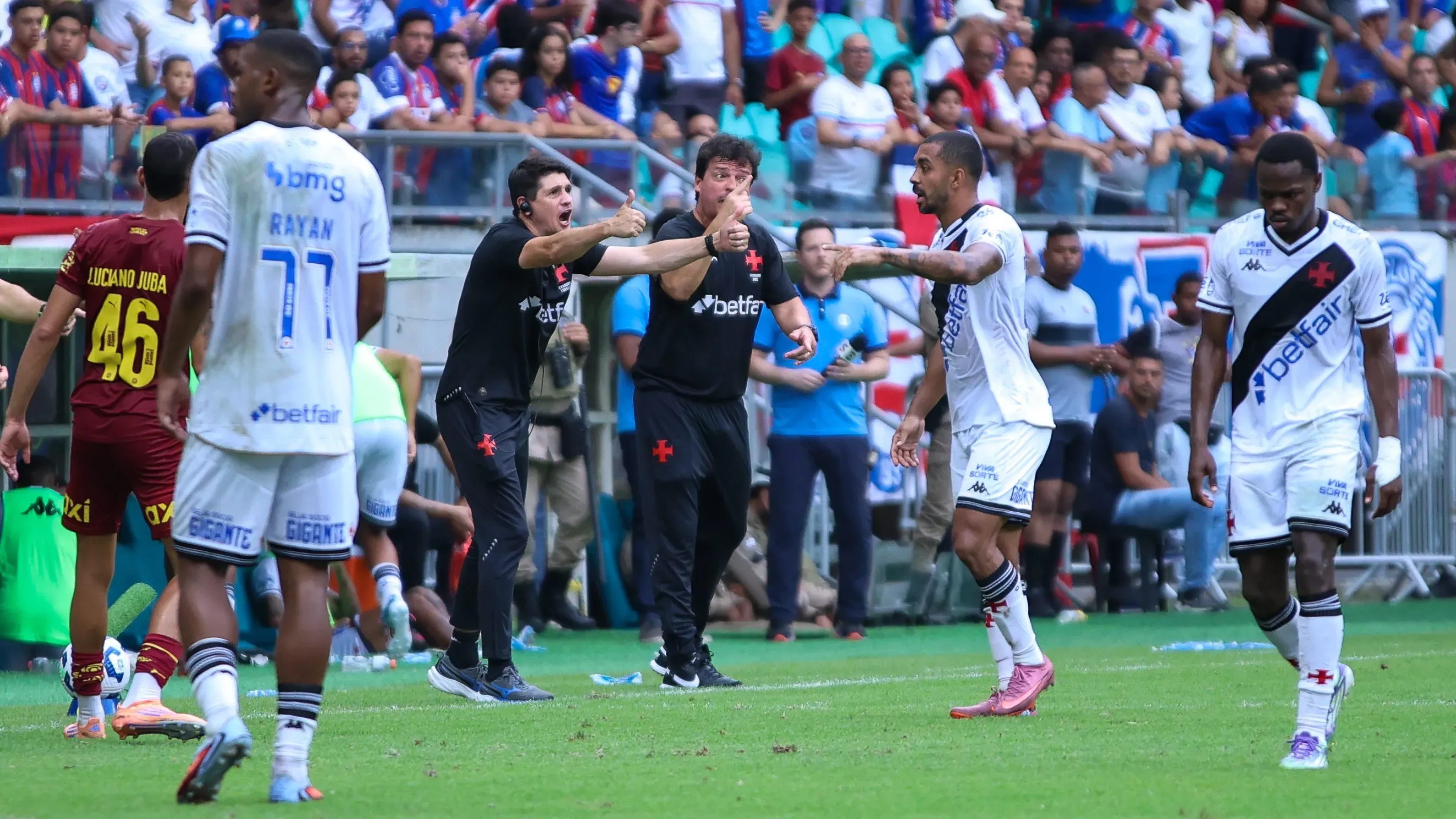 BA – SALVADOR – 23/11/2025 – BRASILEIRO A 2025, BAHIA X VASCO – Fernando Diniz tecnico do Vasco durante partida contra o Bahia no estadio Arena Fonte Nova pelo campeonato Brasileiro A 2025. Foto: Marcio Jose/AGIF