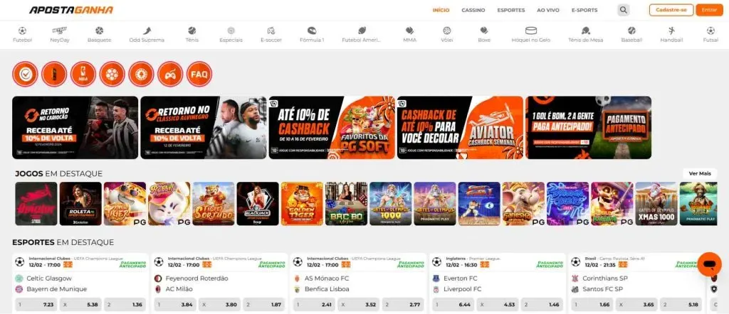 A Aposta Ganha tem ótimas promoções e muitos mercados para os apostadores brasileiros