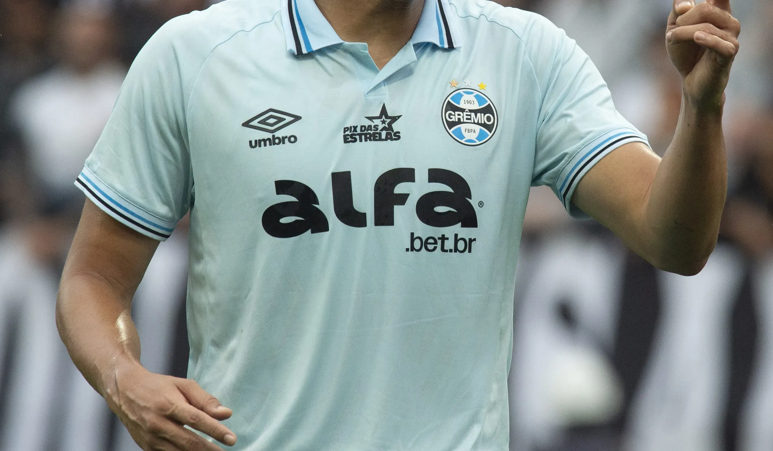 Alfa Bet na camisa do Grêmio. Foto: Anderson Romao/AGIF