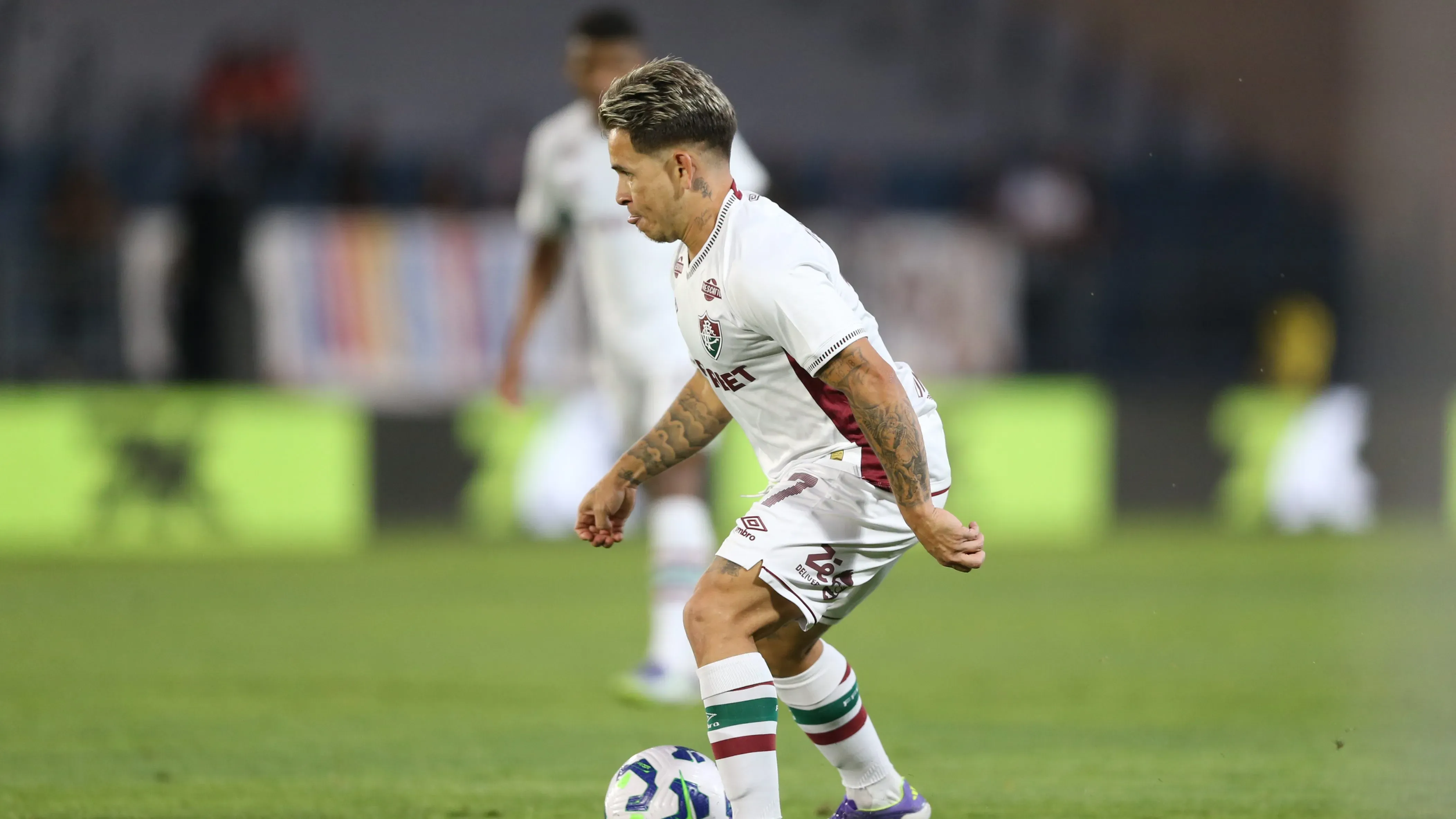 SP – BRAGANCA PAULISTA – 23/08/2025 – BRASILEIRO A 2025, BRAGANTINO X FLUMINENSE – Soteldo jogador do Fluminense durante a partida contra o Bragantino no estadio Cicero De Souza Marques em Braganca Paulista (SP), pelo campeonato Brasileiro A 2025. Foto: Marlon Costa/AGIF